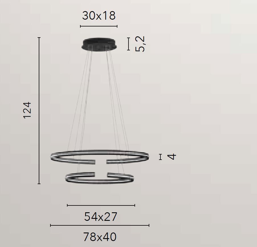 Sospensione LED in alluminio nero e diffusore in silicone 60W 6750LM 3000-4000°k CLARKE-S80 Sospensione LED in alluminio nero e diffusore in silicone 60W 6750LM 3000-4000°k CLARKE-S80
